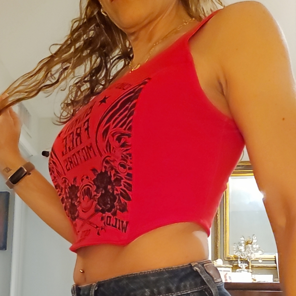Red Women's Top - Picture 5 of 9